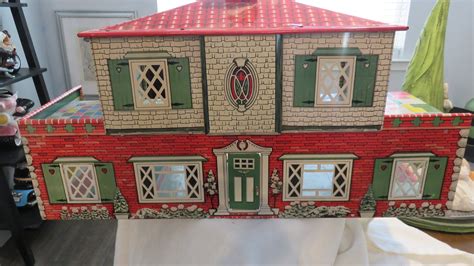 small metal baby dress house|Antique Metal Doll House .